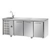 Tecnodom Tavolo Refrigerato Positivo Tecnodom 3 Porte GN 1/1 Gruppo Motore SX con Lavello