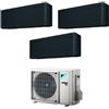Daikin Climatizzatore BTU 7+7+7 FTXA20CB FTXA20CB FTXA20CB 3MXM40A9 Trial Split Stylish Total Black R-32 Nero WIFI