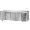 Tecnodom Tavolo Refrigerato Positivo Tecnodom 4 Porte GN 1/1 con Alzatina e Lavello