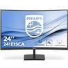Philips Philips E-line 241E1SCA - Monitor a LED - curvato - 24 (23.6 visualizzabile) - 1920 x 1080 Full HD (1080p) @ 75 Hz - VA - 250 cd/m² - 3000:1 - 4 ms - HDMI, VGA - altoparlanti - nero testurizzato 241E1SCA/00