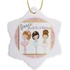 3dRose Dance Like No One Is Watching with Cute Ballerina Girls Snowflake Ornament-Porcellana Fiocco di Neve, Multicolore, 3-inch