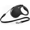 Flexi Guinzaglio New Classic Nero con Corda da 3 mt | Taglia XS - Flexi - Guinzaglio New Classic Nero con Corda - 3 mt Taglia XS