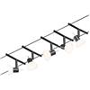 Paulmann CorDuo, sistema di cavi per faretti, 94450, set Sheela, massima CC 5 pezzi da 10 Watt l'uno, estensibile, nero, opaco, cavi in plastica, GU 5,3, senza lampadine