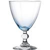 H&H Splendor Cielo Set 6 Calici Vino in Vetro Trasparente Blu 25 cl, Bicchieri Eleganti con Riflesso Azzurro per Tavola e Degustazione, Calici da Vino Moderni e Raffinati