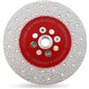 DT-DIATOOL Disco Diamantato per Taglio e Smerigliatura 125 mm x M14 Lama per Sega Sottovuoto per Pietra Marmo Calcestruzzo Granito