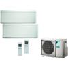 Daikin Climatizzatore Daikin Dual inverter 12+12 STYLISH 2MXM50A+FTXA35AW+FTXA35AW bianco