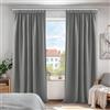 Deconovo Tende Oscuranti con Fettuccie per Interni 2 Pezzi, 140x175 CM, Isolamento Termico e Acustico, Tessuto Resistente e Opaco, Certificato OEKO-TEX, per Camera da Letto e Soggiorno, Grigio Chiaro