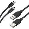 MAGIX Cavo USB C 3A , Ricarica Rapida QC 3.0 , Alta Durabilità , Velocità di trasferimento dati 480 Mbit/s USB-A 2.0 a USB-C , per tutti i dispositivi USB Type-C (2pcs pack)(Black)(120cm)