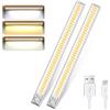 DFGOTOP Luce Armadio LED con Sensore di Movimento, lampada led Ricaricabile Senza Fili con Striscia Magnetica Adesiva, Lampada Notturna Magnetico USB Per Scale (160LED-40CM-2)