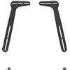PureMounts Supporto universale da parete per music box Supporto per casse acustiche Supporto per barra surround, VESA 200x100-600x400, carico massimo: 15 kg, montaggio a parete, acciaio, nero