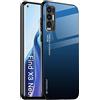 ALAMO Cover in vetro sfumato per Oppo Find X3 Neo, colorato custodia in vetro temperato + TPU Silicone - Colore 7