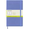 Moleskine Classic Notebook, Taccuino con Pagine Bianche, Copertina Rigida e Chiusura Elastica, Formato Large 13 x 21 cm, Colore Blu Ortensia, 240 Pagine