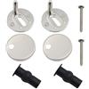 mimzemamz Set di Fissaggio Universale per Sedile WC, Rilascio Rapido Superiore, Kit di Cerniere Sostitutive, Fissare Copriwater, In Acciaio Inox, Nero