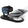 Spigen Mag Fit Duo Compatibile con Caricabatterie di MagSafe (2020-2023) Supporto per iPhone 16/15/14/13/12 serie, Supporto per Apple Watch Ultra 2/1, Serie 10/9/8/7/6/5/SE/4/3/2/1 - Nero