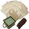 A&H Haushaltswaren 10 sacchetti per aspirapolvere + set di filtri adatti per Vorwerk VK 130 VK131 VK131 SC con EB 350 o EB 351
