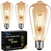 Blewandy Lampadina Vintage Edison, E27 Lampadina LED Edison 6W Equivalenti a 60W, 600LM Luce Bianca Calda 2700K, ST64 Vintage Retro Stile Luce Filamento Lampadine Decorativo per Casa Bar Caffe, 3 Pezzi