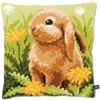 VERVACO Kit Cuscino Punto Croce Piccola Lepre Set Ricamo Principianti Cuscini Gobelin Decorativi ca. 40 x 40 cm Accessori per Lavoretti Creativi DIY Casa Decor Hobby Adulti Cross Stitch