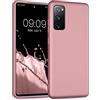 kwmobile Custodia Compatibile con Samsung Galaxy S20 FE Cover - Back Case Morbida - Protezione in Silicone TPU Effetto Metallizzato oro rosa metallizzato