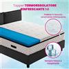 Topper termoregolatore fresco, correttore per materasso H6.5cm con tessuto rinfrescante COOLER, sfoderabile - STAR POLAR FRESH 80x190 Cm Singolo stand