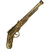 BALINCO Pistola Pirata Oro | Revolver | Fucile Da Rapina | Arma in Plastica - L'Accessorio Perfetto per Bambini e Adulti per Un Costume Da Pirata