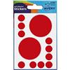Avery 32-400, 8 etichette per sigillare i documenti aziendali, 51 mm di diametro - rosso