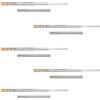 Emuca - Guide per cassetti con cuscinetti a sfera 45mm x 550mm, Set di 5 coppie di binari ad estrazione totale con chiusura ammortizzata
