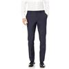 Amazon Essentials Pantaloni da Abito Elasticizzati Anti-Grinze Slim Uomo, Blu Marino, 31W / 29L