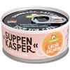 GranataPet Suppenkasper con salmone, snack liquido gatti, cibo idratante liquido perfetto come spuntino, snack gatti senza cereali e zuccheri aggiunti, mangime gatto, 12 x 70 g