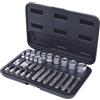 KS Tools 911.4301-2 Serie di Chiavi a Bussola e Inserti TX con Foro, 30 Pezzi, 1/4+3/8+1/2
