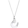 Elli Collana da Donna Ciondolo Ferro di Cavallo Giocoso con Cristalli in Argento Sterling 925