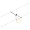 Paulmann CorDuo, punto luce per sistema di cavi per faretti, 94445, Salt, massima CC 10 Watt, cavi estensibili, bianco opaco, in plastica, GU 5,3, senza lampadine
