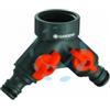 GARDENA rubinetto a due vie con innesti rapidi filetto 3/4 in blister (938-20)