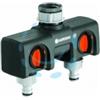 GARDENA distributore a 2 vie con innesti rapidi per rubinetti da 3/4-1 in blister (8193-20)