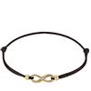 Elli Bracciale con Segno Infinito da Donna, in Argento 925, Placcato Oro, Misura 17
