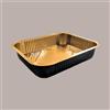 CONTITAL Contenitore Alluminio Oro Nero 8 Porzioni Eclipse per Microonde Smoth Wall 322x262H69mm AS223600 25 pezzi