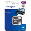 Integral MicroSDXC 32GB High Speed V30 UHS-I U3 con adatt.