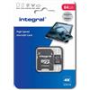 Integral MicroSDXC 64GB High Speed V30 UHS-I U3 100/45 MbS