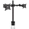 Techly Supporto monitor Techly - attacco da tavolo per monitor doppio con morsetto 13-31'' max 20kg nero