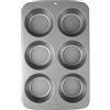 PME CSB109 Teglia Antiaderente, Carbonio, Grigio, 6 Muffin Grandi