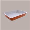 CONTITAL Contenitore Alluminio Terracotta interno bianco laccato 4 Porzioni Smothwall 236x185H49mm AS221530 50 pezzi