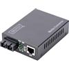 DIGITUS Professional Media Converter, Fast Ethernet, RJ45 a SC, Multimode, Fino a 2 km, RJ45/SC - 1310nm - 100 Mbit, Multimode