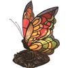 Gweat Home Deco Creativo decorativo europeo vintage pastorale colorato farfalla a mano in vetro colorato lampada da tavolo lampada da tavolo lampada da tavolo