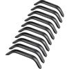 Qrity 20 Pezzi Maniglie per Mobili da Cucina Nero, Maneggiare a Barra Lega di Alluminio Massiccio, Distanza Fori 128mm, per Armadio, Cassetti, Porte