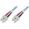 DIGITUS DK-2522-05/3 - Cavo In Fibra Ottica OM3 - 5 m - da ST a SC - Duplex - 1/10/40/100 Gbit/s - Cavo LAN In Fibra Ottica Multimodale MM - Tipo Di Fibra: 50/125 µ - Turchese (Aqua)