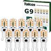 Tailcas Lampadine Led G9 3W Energetico Lampada, 300Lm AC220-240V, Bianco Caldo 3000k, Equivalente di Lampadina Alogene da 30W, Angolo di Visione 360°, Confezione da 10 [Classe di efficienza energetica A+]