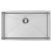 Lonheo lavandino cucina da Incassoda 74 × 44 cm, Lavabo cucina in Acciaio Inox Spazzolato 304, Da 80cm di base, Vasca Singola Con Kit Di Scarico, Da appoggio o filotop