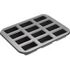 Master Class MasterClass Mini teglia con fondo libero e antiaderente PTFE, PFOA e BPA free, 12 fori in robusto acciaio al carbonio da 1 mm, 27 x 35,5 cm (10,5 x 14''), grigio