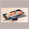 TERMOPLAST SRL 50 Pz Contenitore Nero Pet Sushi Sashimi + Coperchio 225x95H50