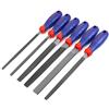 WORKPRO Lime e Raspe Set per Legno 6 Pezzi Triangolare, Piatta, Tonda, Semitonda 200mm