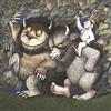 the art group L' Arte Gruppo Maurice Sendak (King Max, Carol And Bull) - Stampa su Tela 40 x 40 cm, Legno, Multicolore, 40 x 40 x 1.3 cm